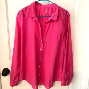 Lily Pulitzer Hot Pink Long sleeve Button Down